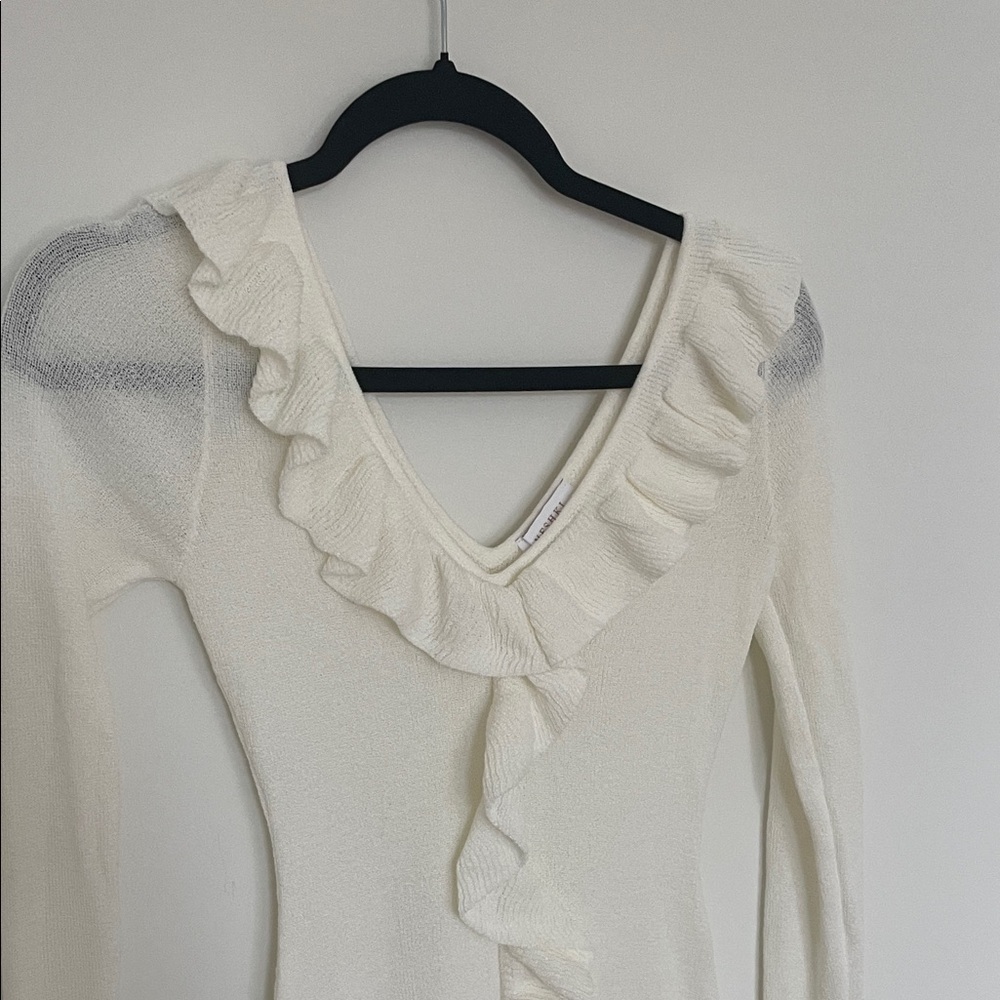 MESHKI Ruffle Knit Dress - Picture 4 of 7
